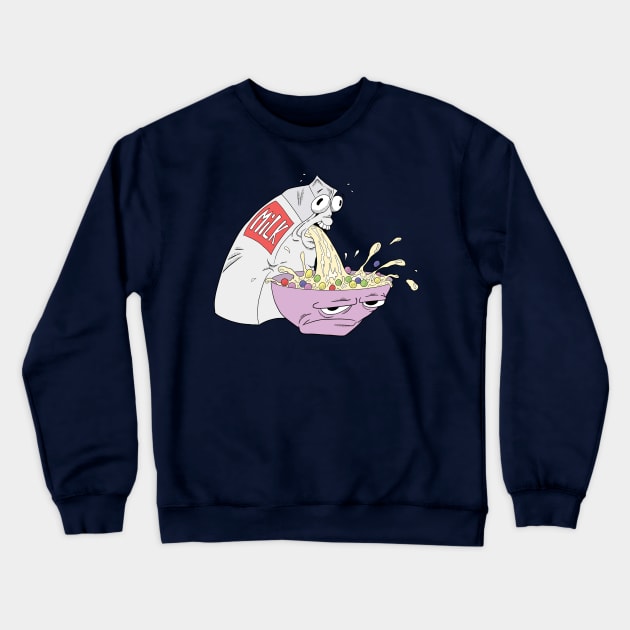 Cereal Friend Crewneck Sweatshirt by looeyq